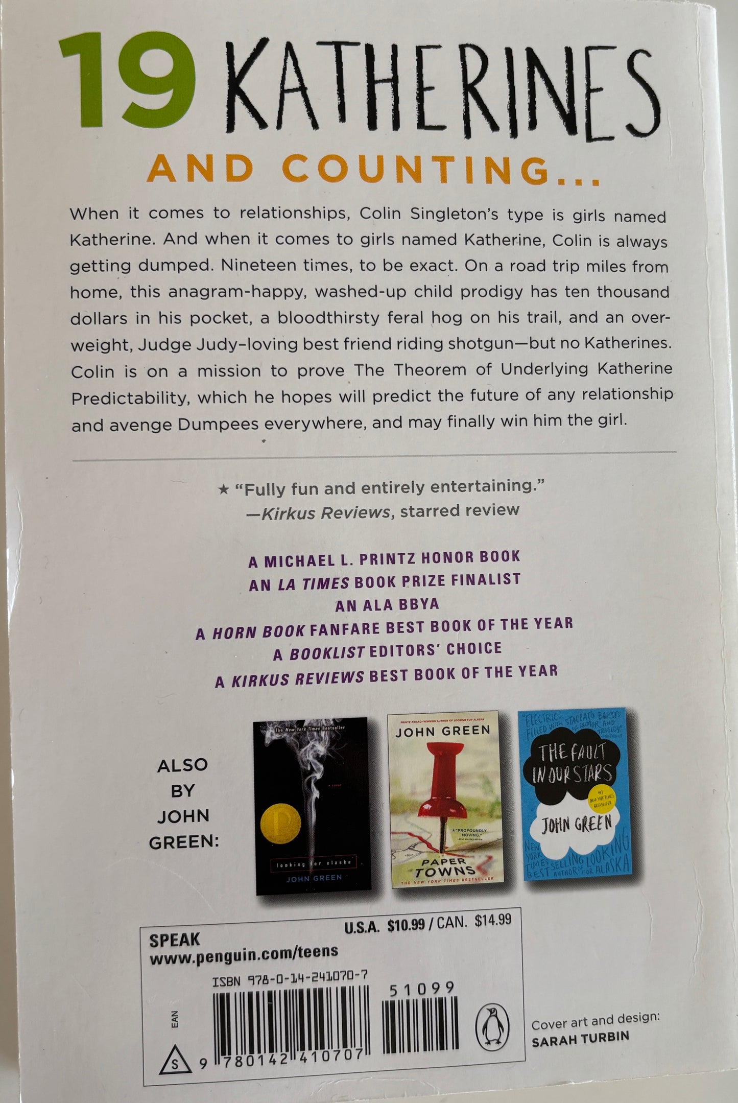 Green, John: An abundance of Katherines