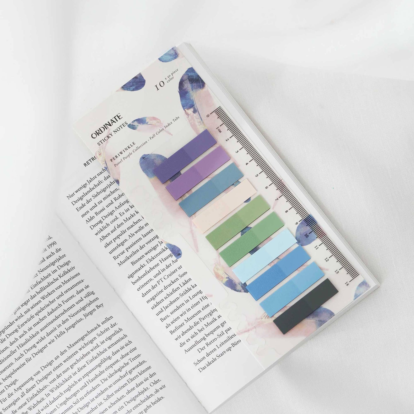 Periwinkle | Selvklebende notislapper | Gjennomskinnelige klistrelapper | Sidemarkører