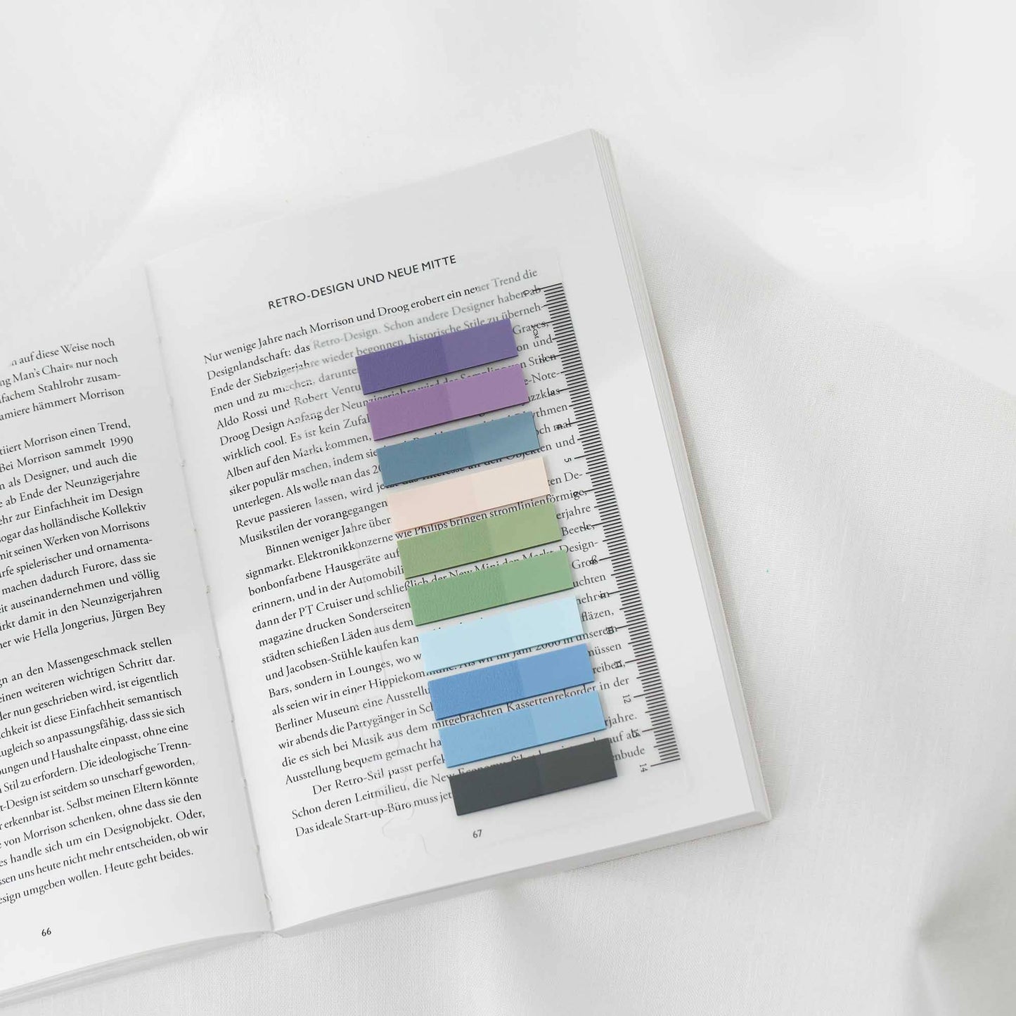 Periwinkle | Selvklebende notislapper | Gjennomskinnelige klistrelapper | Sidemarkører