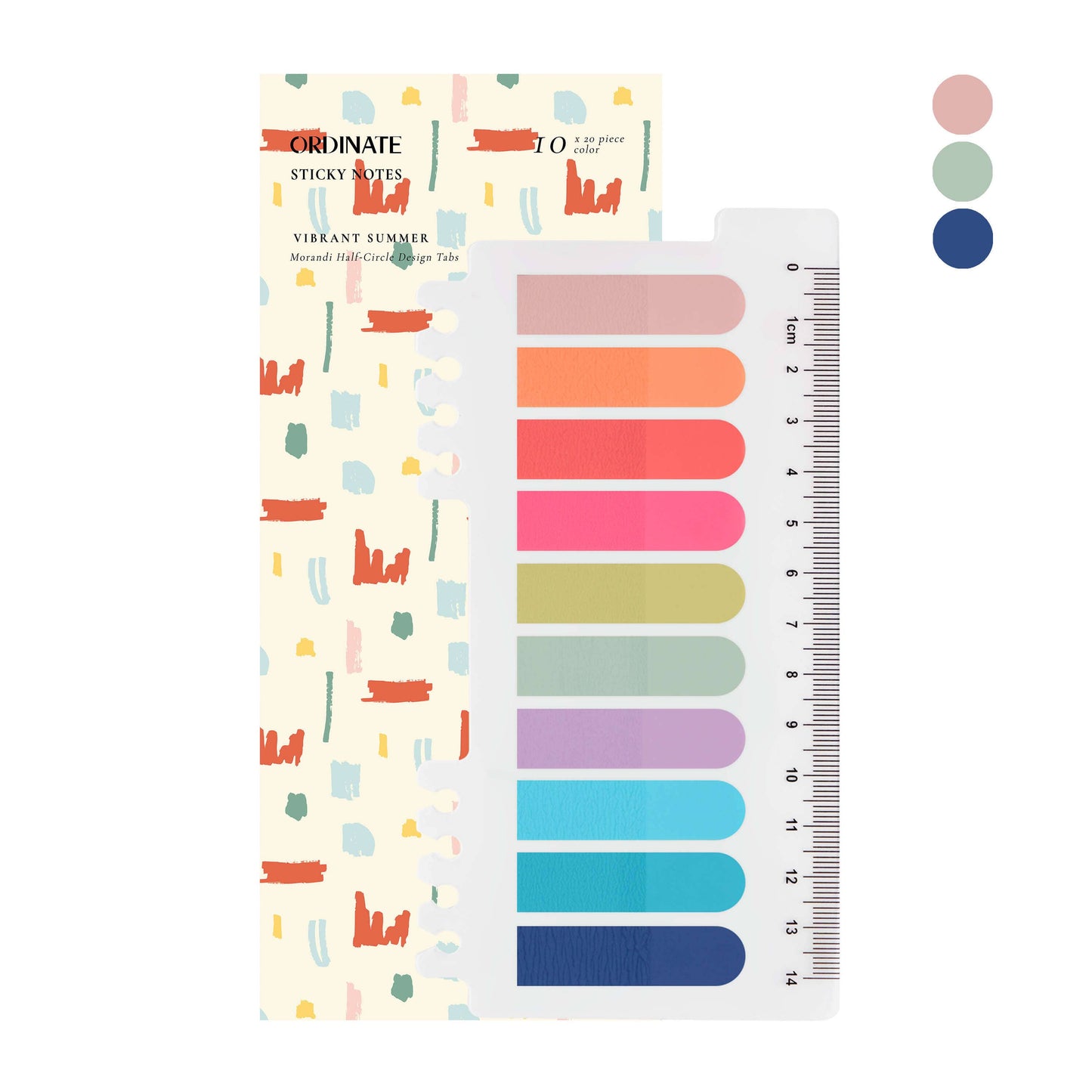 Vibrant Summer Selvklebende notislapper - Klistrelapper - Sidemarkører
