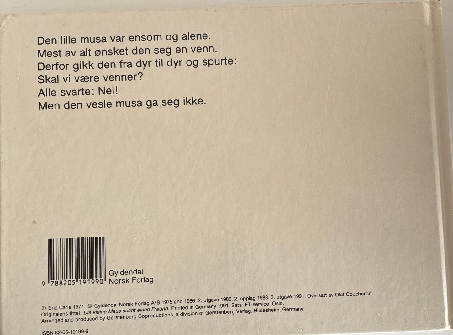 Carle, Eric: Den lille musa leter etter en venn