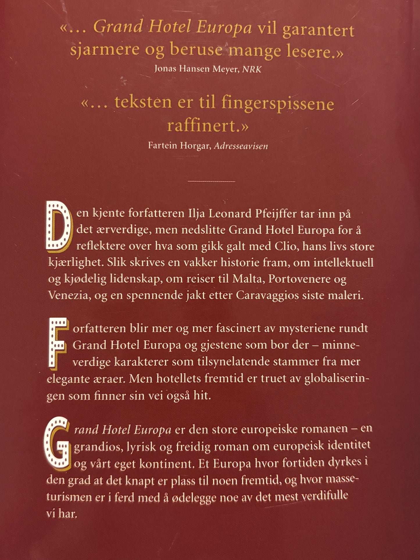 Pfeijffer, Ilja Leonard: Grand Hotel Europa