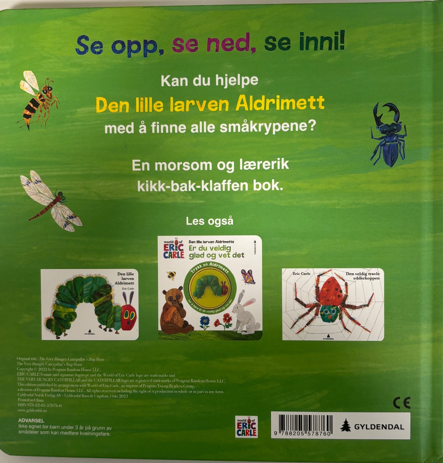 Carle, Eric: Den lille larven Aldrimetts bok om småkryp