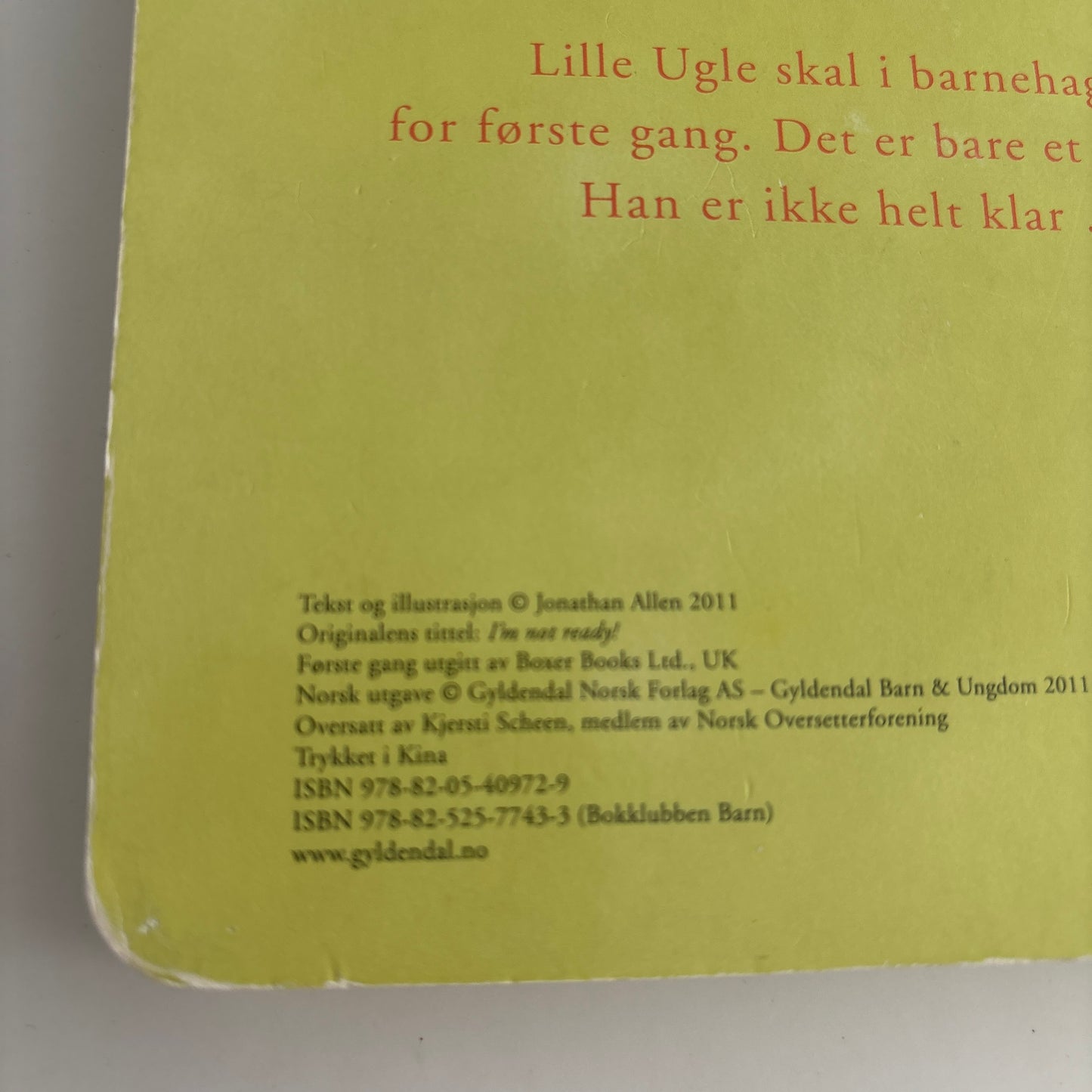 Allen, Jonathan: Jeg er ikke klar!