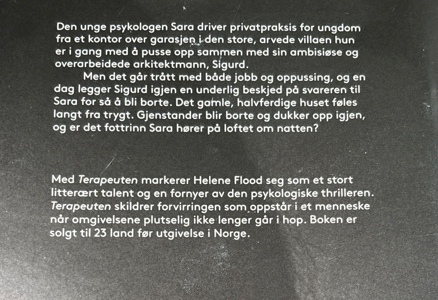 Flood, Helene: Terapauten