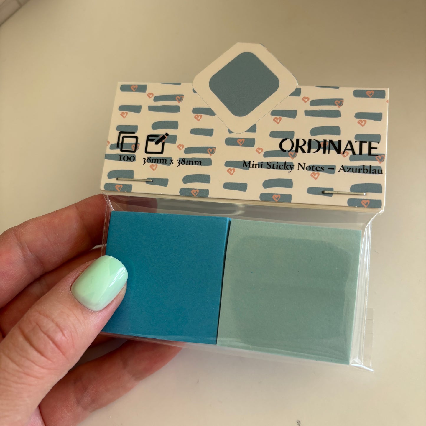 Mini sticky notes: Blå