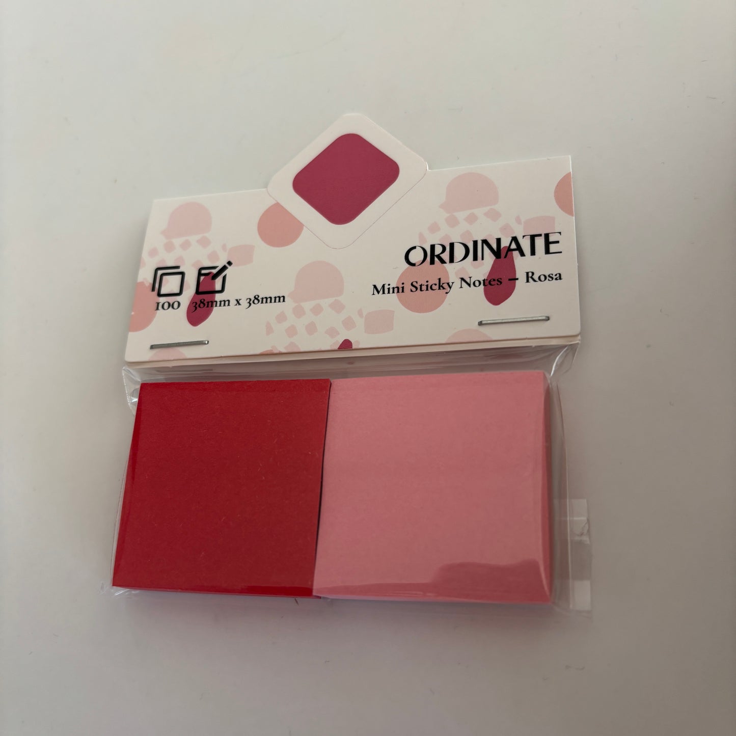 Mini sticky notes: Rosa/rød