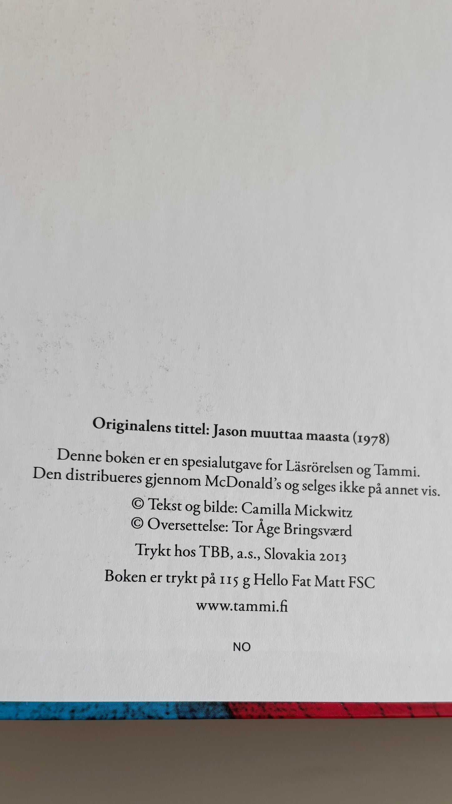 Mickwitz, Camilla: Jason flytter