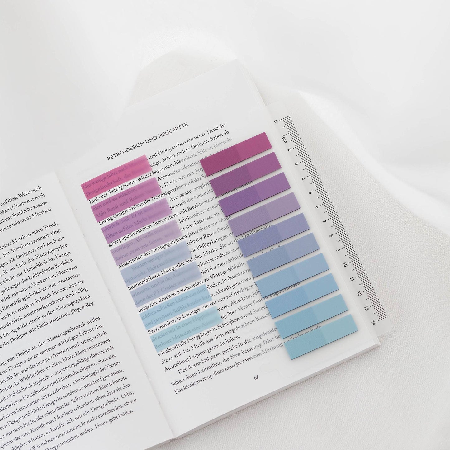 Blueberry Mist | Gjennomskinnelige notislapper | Selvklebende faner | Klistrelapper