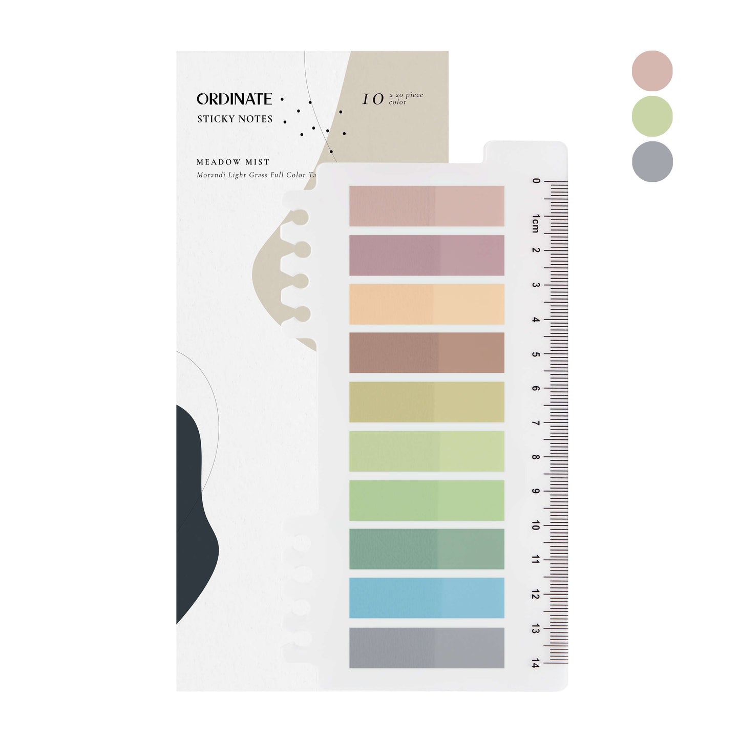 Meadow Mist Index Gjennomskinnelige selvklebende notislapper | Sidemarkører | Klistrelapper