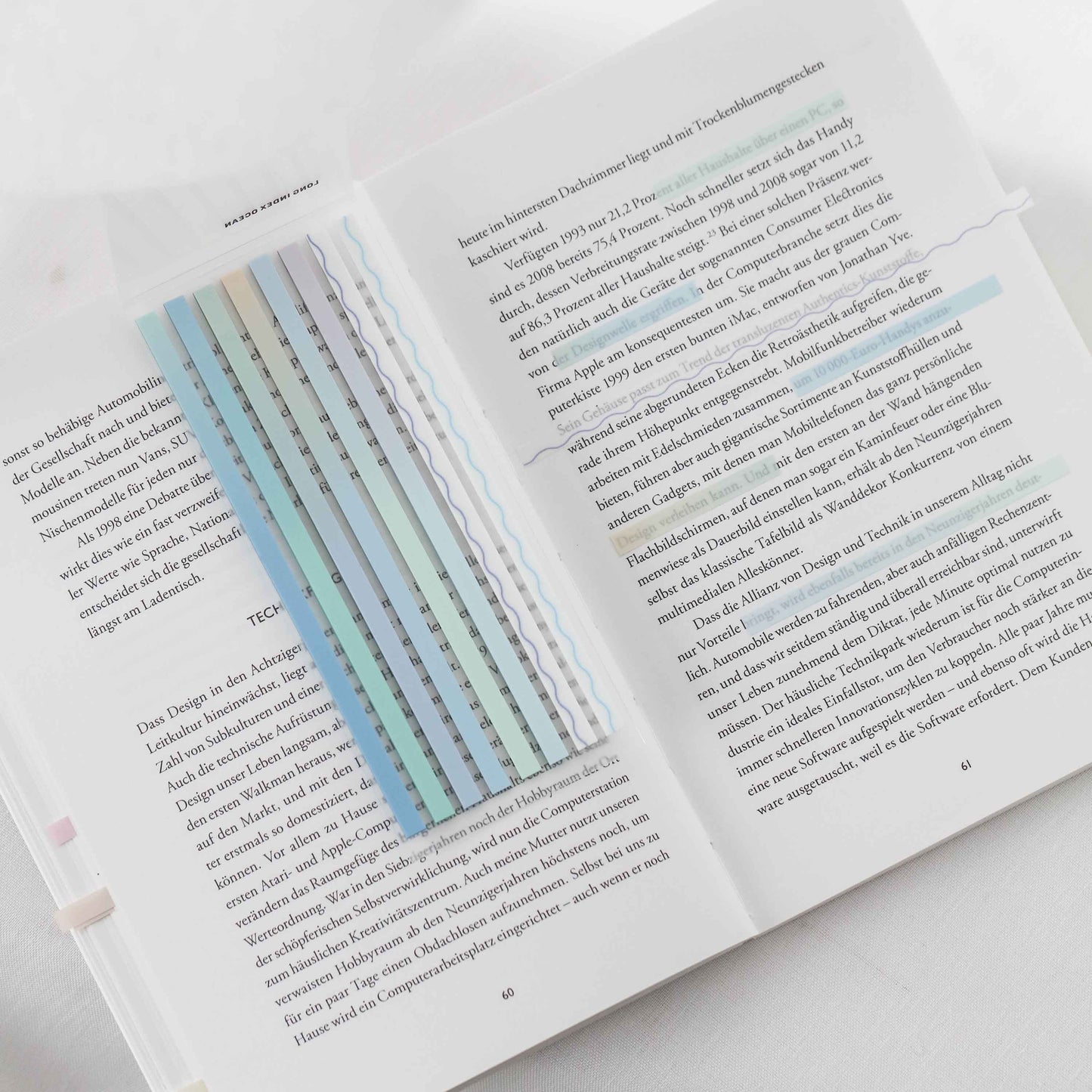 Sky Light Blue | Gjennomsiktige klebestriper – langt design