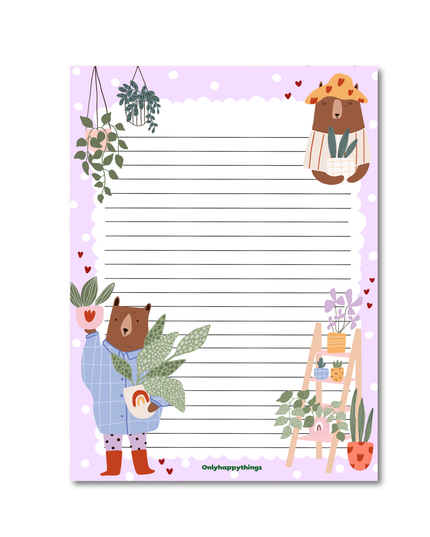 Notatblokk | Bears & plants | A5