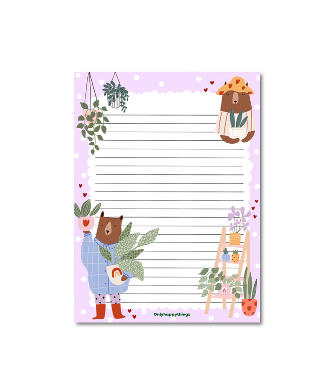 Notatblokk | Bears & plants | A5