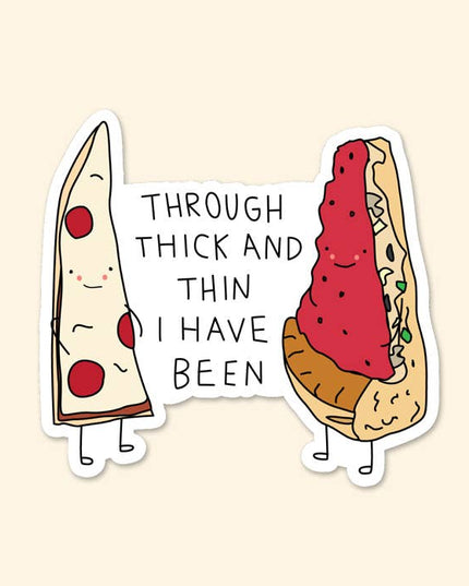 Klistremerke - Thick and Thin Pizza