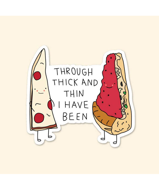 Klistremerke - Thick and Thin Pizza