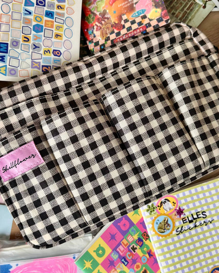 Gingham Journal Pouch | Journaling Veske