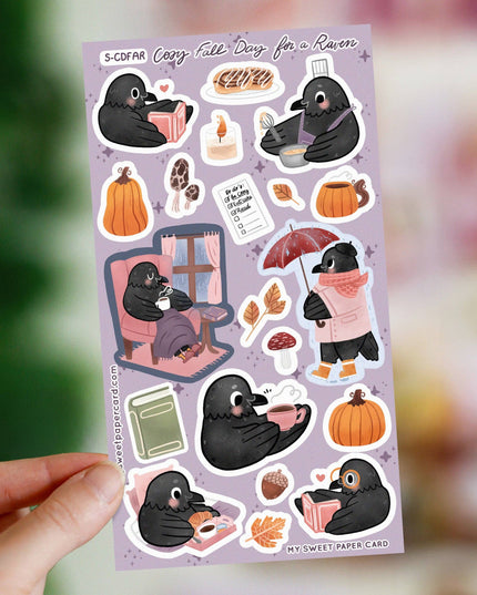 Klistremerkeark | Cosy fall day for a Raven