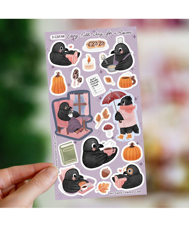 Klistremerkeark | Cosy fall day for a Raven