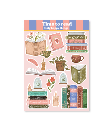 Klistremerkeark | Time To Read A6