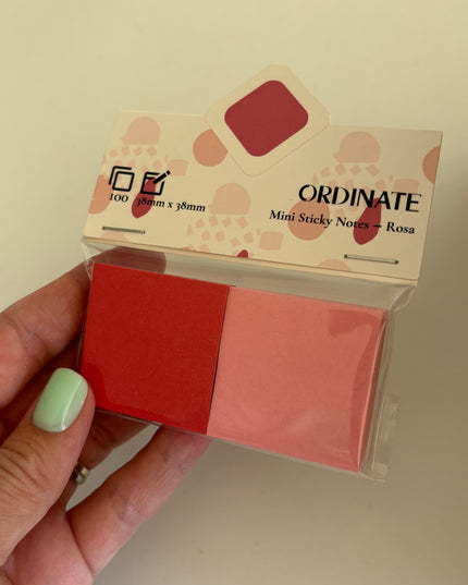 Mini sticky notes: Rosa/rød