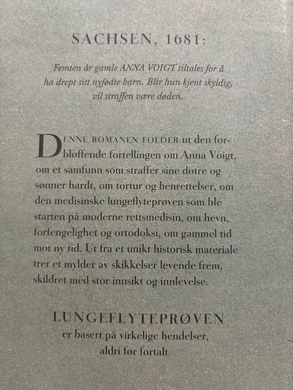 Renberg, Tore: Lungeflyteprøven