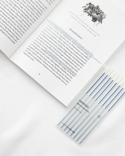Blue Line | Gjennomsiktige klebestriper – langt design |  Selvklebende notislapper