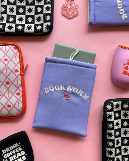 Bookworm Brodert Bokomslag / Booksleeve