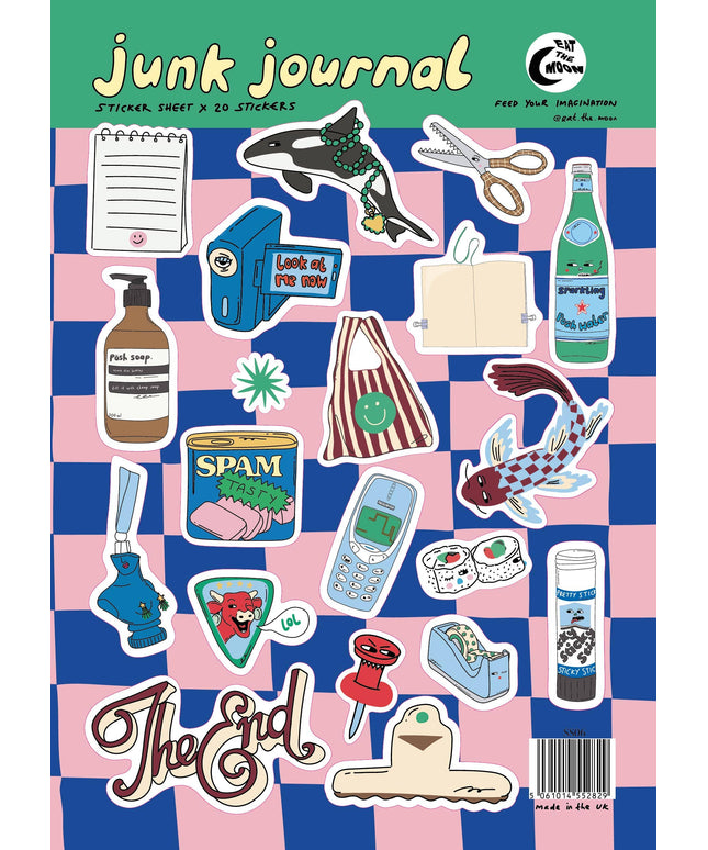 Klistremerkeark | Junk Journal | A5