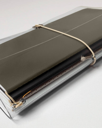 Forhåndsbestilling: Clear Vinyl Travel Notebook Cover | Gjennomsiktig Notatbok-cover | A5 Slim