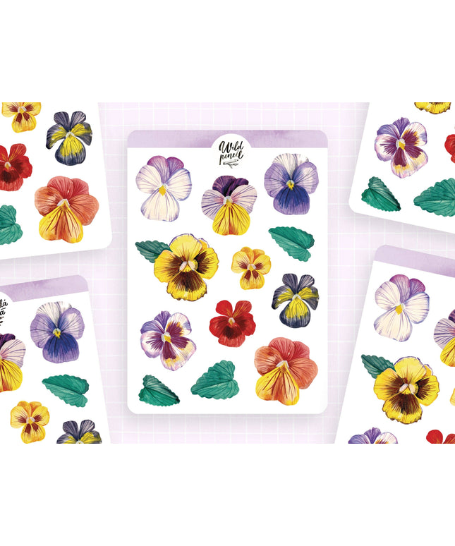 Klistremerkeark | Pansies