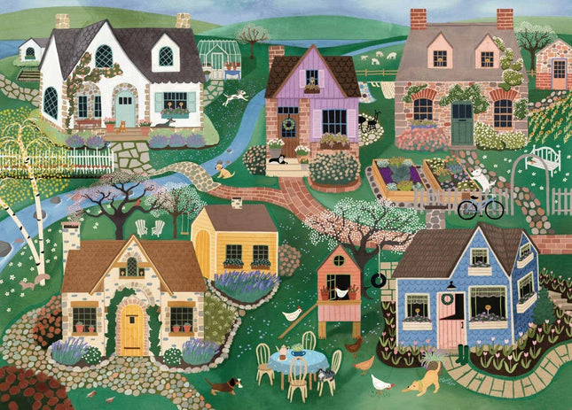 FORHÅNDSBESTILLING - Puslespill 1500 Brikker - Cottage Lane
