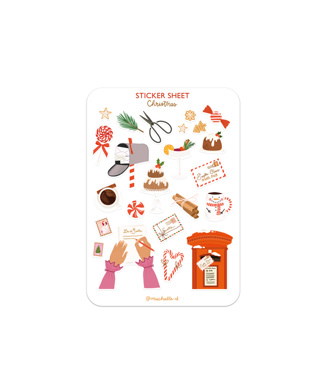 Klistremerkeark | Christmas/Holiday - Dear Santa | A6