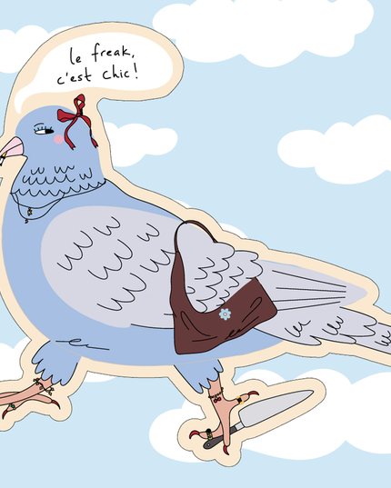 Vinyl Klistremerke | Le freak Pigeon