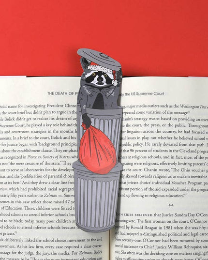 Bokmerke | Naughty Christmas Raccoon (det er die cut!)