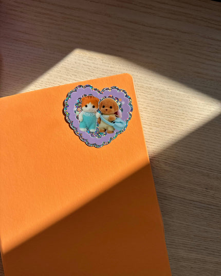 Bestevenner Glitter Vinyl Klistremerke