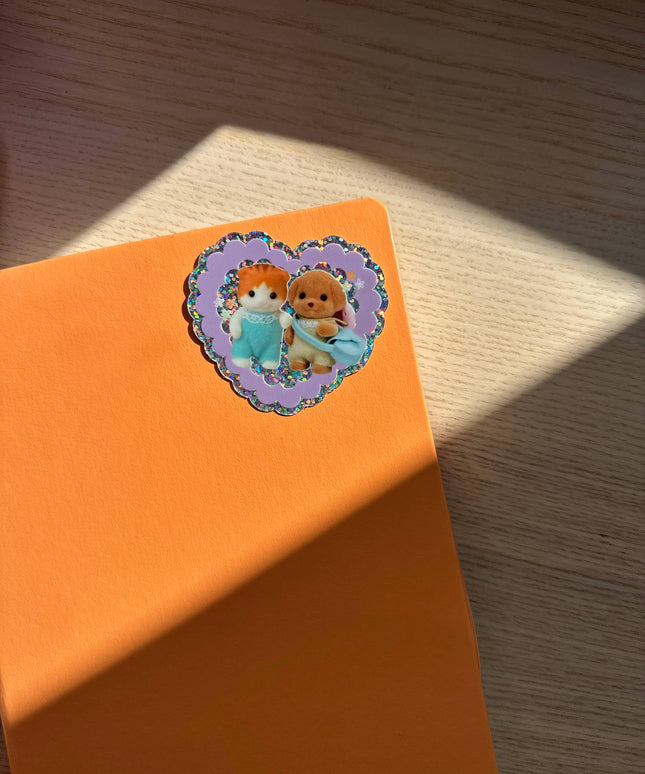 Bestevenner Glitter Vinyl Klistremerke