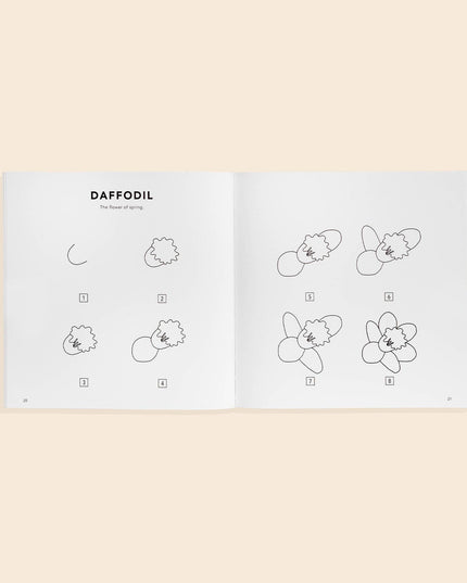 Modern Flowers: A How to Draw Book for Kids