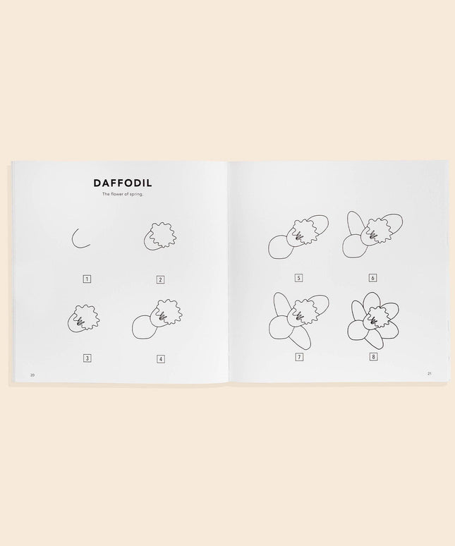 Modern Flowers: A How to Draw Book for Kids