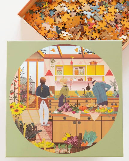 Rundt Puslespill | Fresh From The Garden | 1000 Brikker