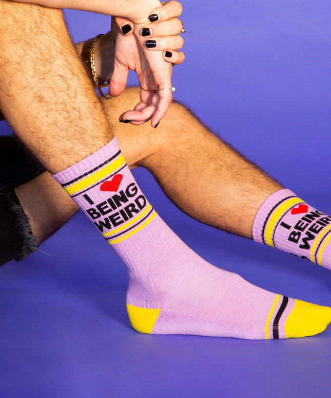 I ❤️ Being Weird Gym Crew Socks