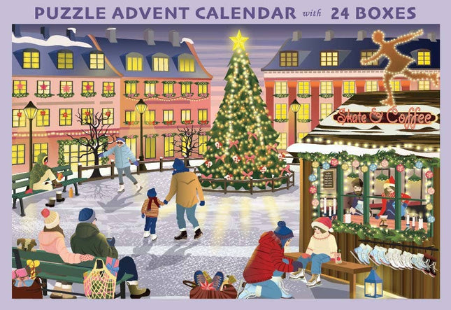 Puslespill Julekalender 1000 Brikker | Skate & Coffee