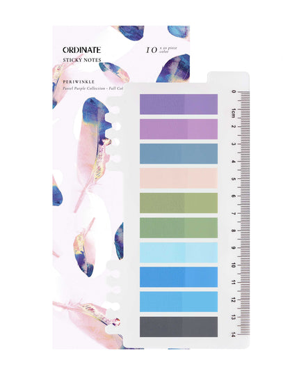 Periwinkle | Selvklebende notislapper | Gjennomskinnelige klistrelapper | Sidemarkører