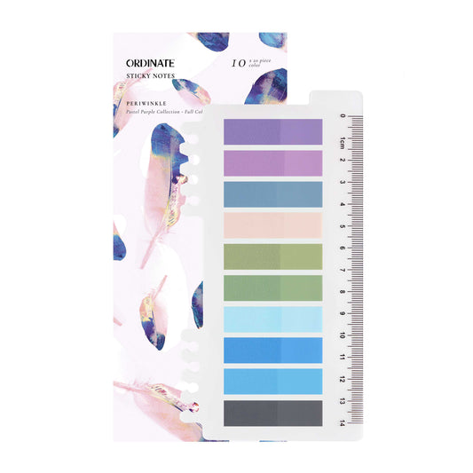 Periwinkle | Selvklebende notislapper | Gjennomskinnelige klistrelapper | Sidemarkører