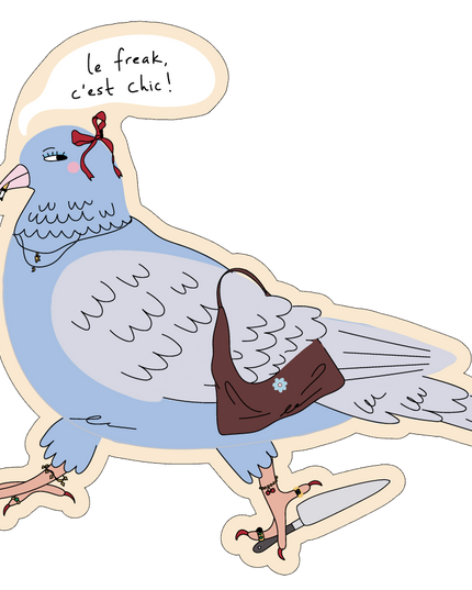 Vinyl Klistremerke | Le freak Pigeon