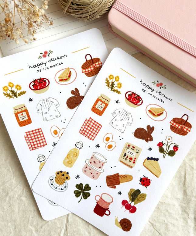 Klistremerkeark | Spring Picnic | A6