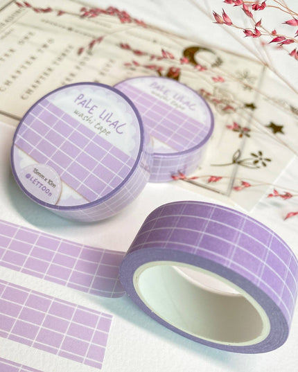 Washi Tape | Pale Lilac Grid