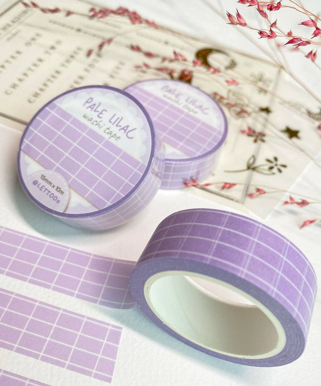Washi Tape | Pale Lilac Grid