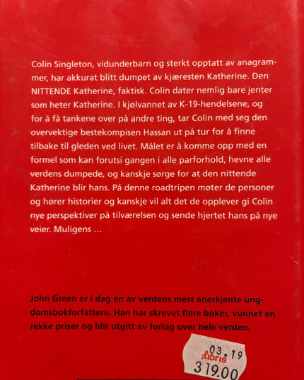 Green, John: En overflod av Katheriner