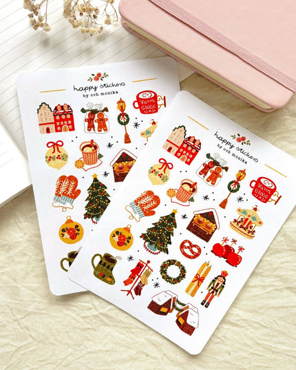 Klistremerkeark | Christmas Market | A6