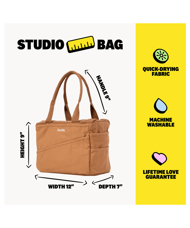 Forhåndsbestilling | Soolla Studio Artist Bag | Cinnamon | Hobbyveske | Veske for Kreative Prosjekter